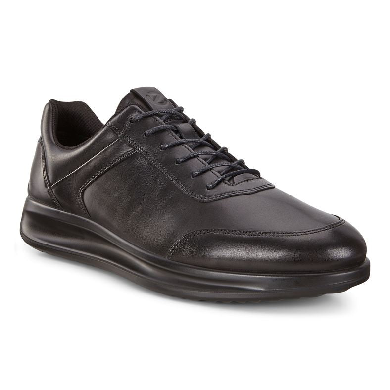 ECCO® Aquet Leather Shoe | Black
