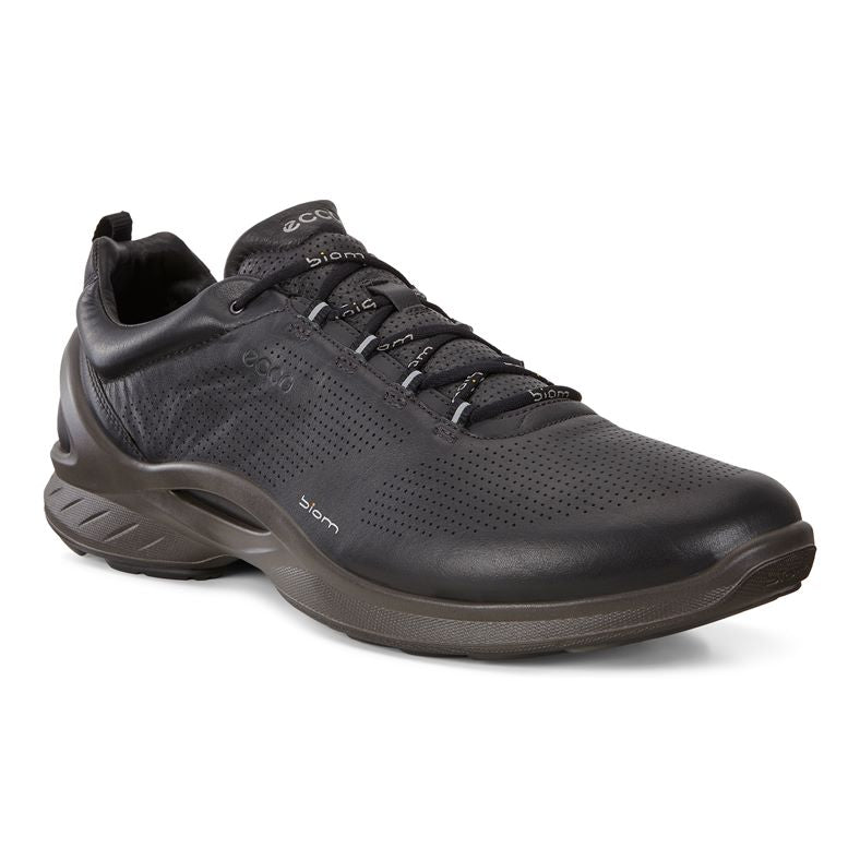 Men's ECCO® BIOM Fjuel Leather Outdoor Sneaker | Black