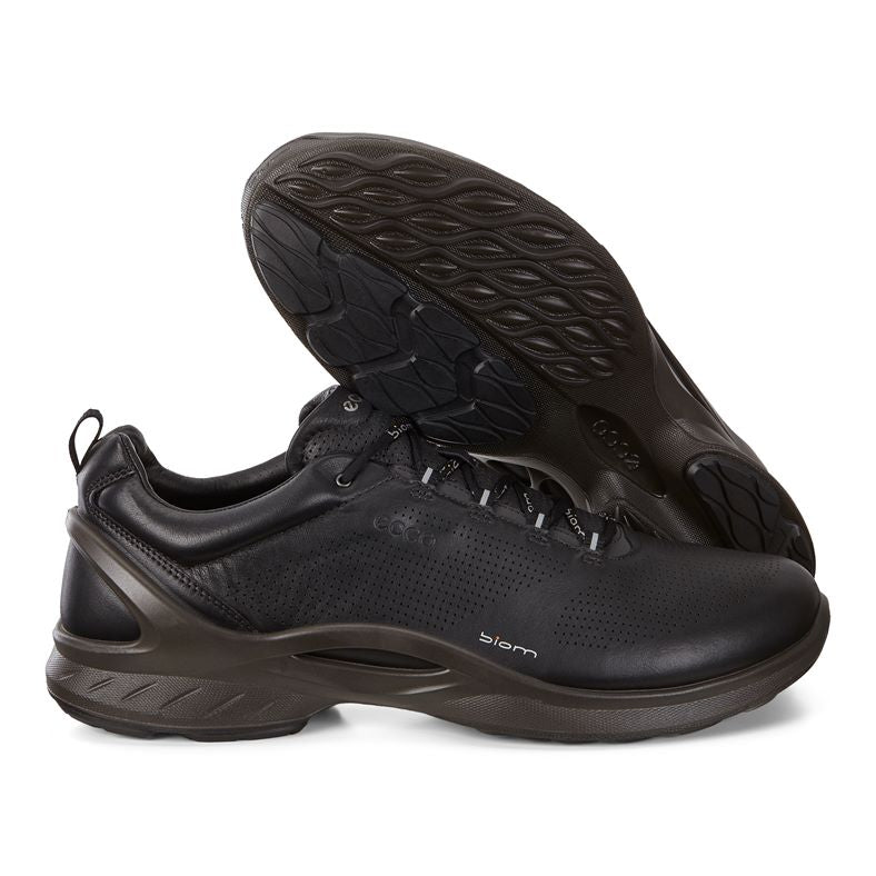 Men's ECCO® BIOM Fjuel Leather Outdoor Sneaker | Black