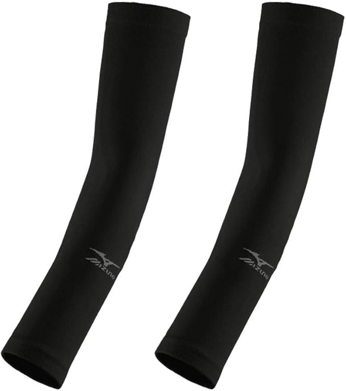 Mizuno Men's Armguard Pair of Arm Warmers, Black, One Size