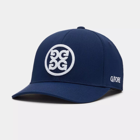 New G/FORE GFORE CIRCLE G'S SNAPBACK G4AS23H39-TWLT NAVY GOLF CAP UNISEX